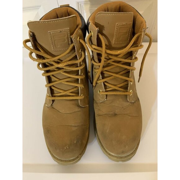 Fila Men's Sz 8 Edgewater Nubuck Boot 1SH40063-206 Wheat/Gum not steel toe - Picture 1 of 9